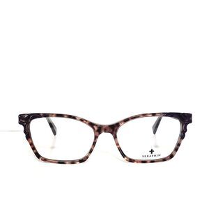 Women's Seraphin Leopard Cat Eyeglass Frames & Case 54-17-140 Handmade In Japan